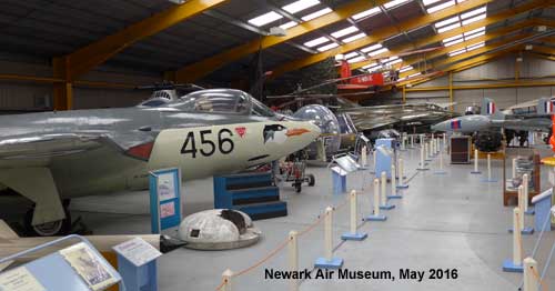 View inside one of the hangars at Newark