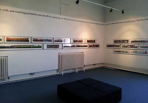 Preston people panorama at the Museum of Lancashire. Two rooms of photos.