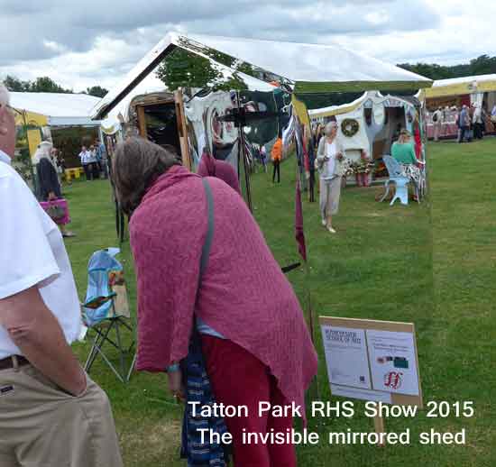 The mirrored shed at Tatton Park RHS Show 2015