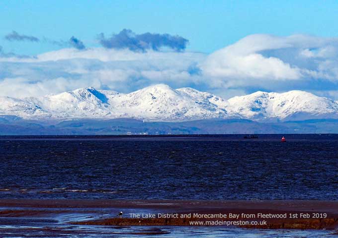 The view from Fleetwood, The Lake District Scafell and Coniston Old Man