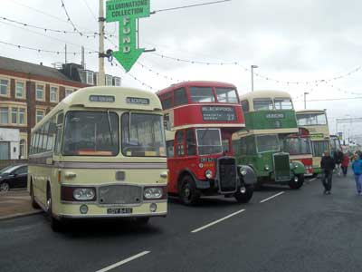 Blackpool Totally Transport 2013 mix of classic buses
