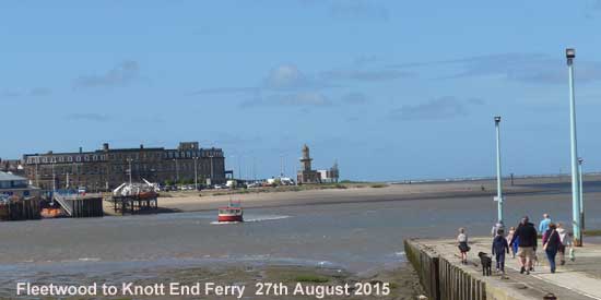 Wyre Ferry approaching Knott End from Fleetwood