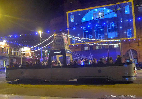 Blackpool English Electric 'Boat' Tram at the Illuminations