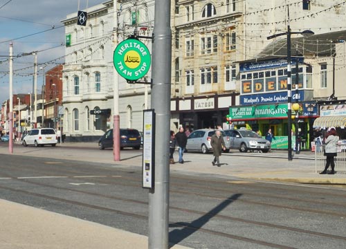 Blackpool Heritage Trams special stop