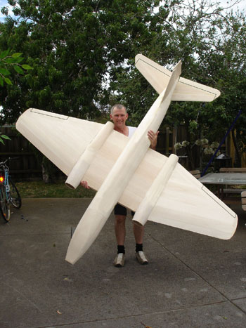 Gerald Stewart with his Canberra