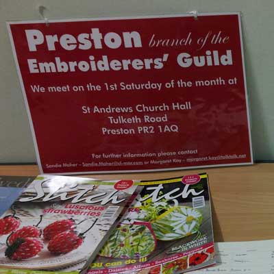Preston Embroiderers Guild at Barton Grange Sept 2012