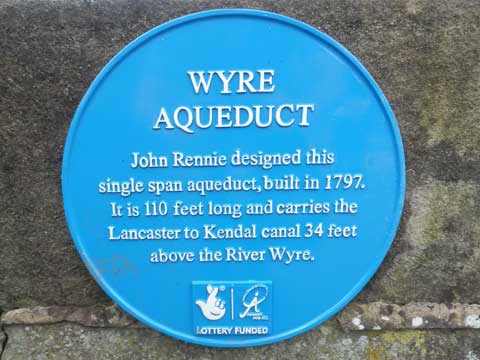 Blue Plaque for the aqueduct on the Lancaster Canal