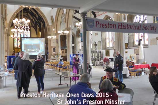 In Preston Minster, St John's, with the Preston Historical Society.