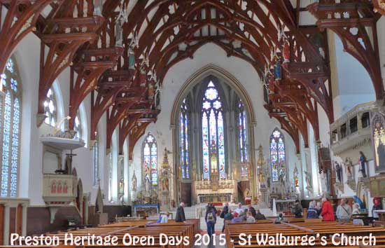 St Walburge's interior, Preston.