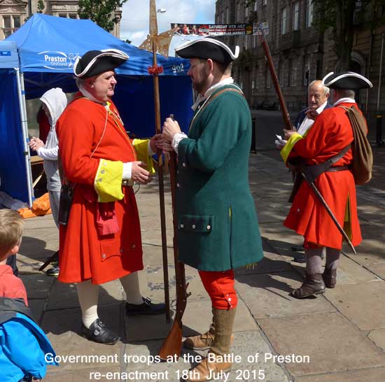 The kings troops at the Battle of Preston