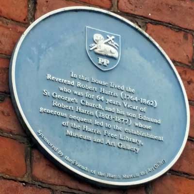 Blue Plaque for the Reverend Harris, Preston