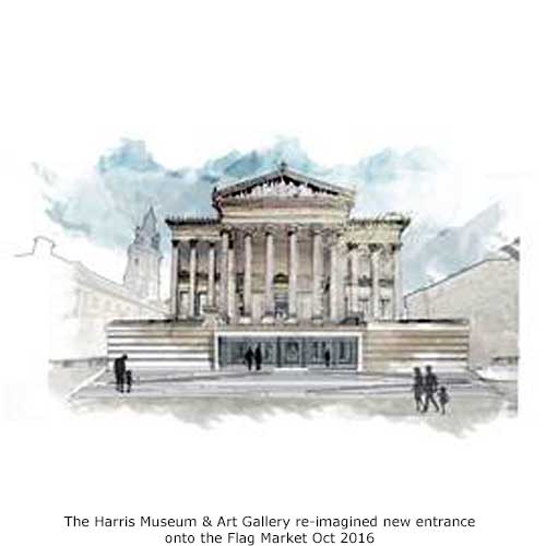 re-imagining the Harris, Preston, new frontage