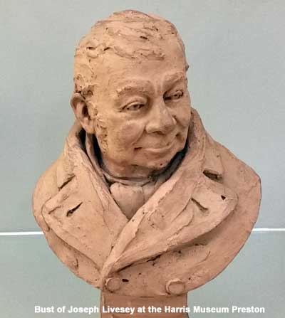 Bust of Joseph Livesey temperance pioneer at the Harris Museum