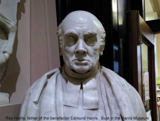Bust of the Rev Harris in the Harris Museum, Preston
