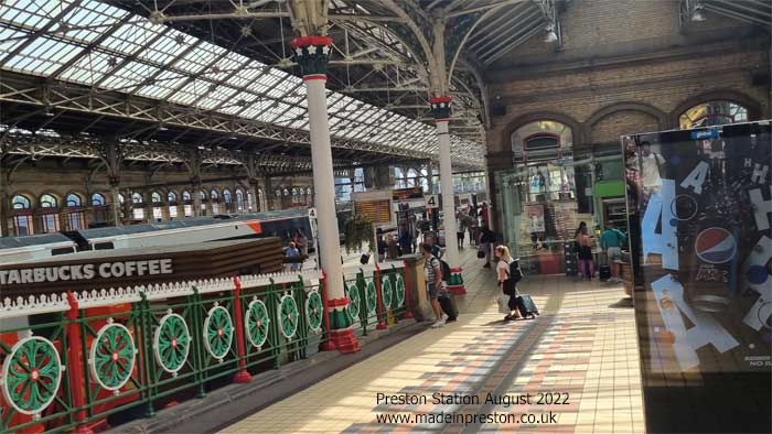 Preston Station platform 4 from the main entrance