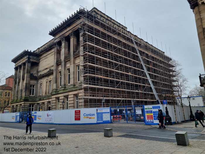 The Harris Museum Preston  being refurbished 1st Decembewr 2022