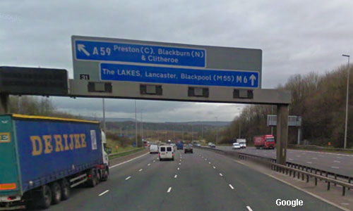 M6 Junction 31 Preston