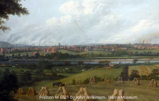 Preston in 1821 as painted by John Jenkinson