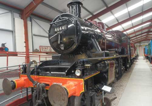 Ivatt steam loco at the Ribble Steam Railway Preston