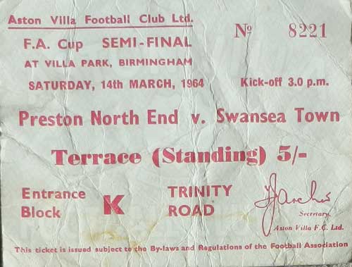 Preston v Swansea Semi Final 14th March 1964