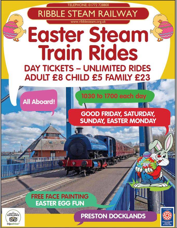 Ribble Steam Railway at Easter 2017