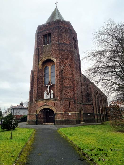 St Gregory's Church on Blackpool Road, Preston. Near the football ground, Deepdale.