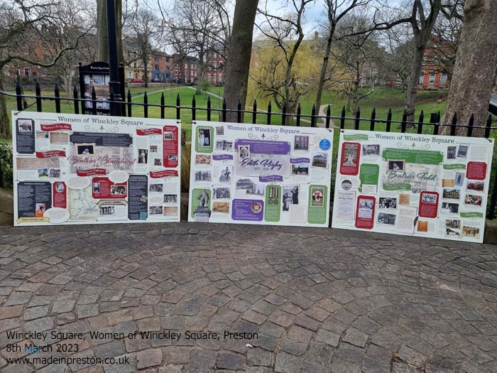 Women of Winckley Square display mounted for one day.