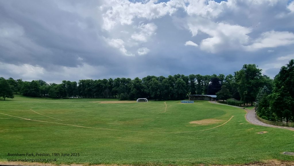 Avenham Park from the main entrance, Preston, 19th June 2023