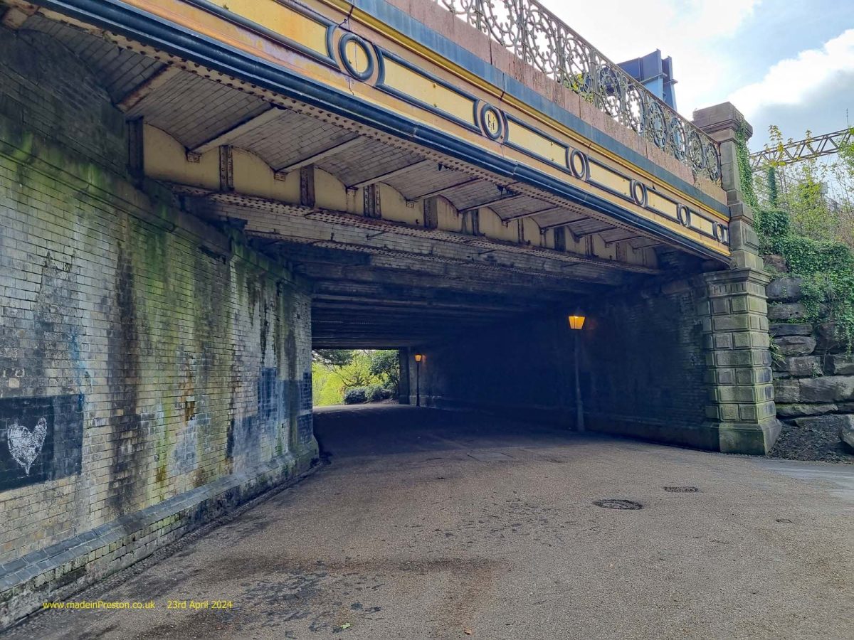 Underpass from East Cliff into Miller Park, Preston 23rd April 2024
